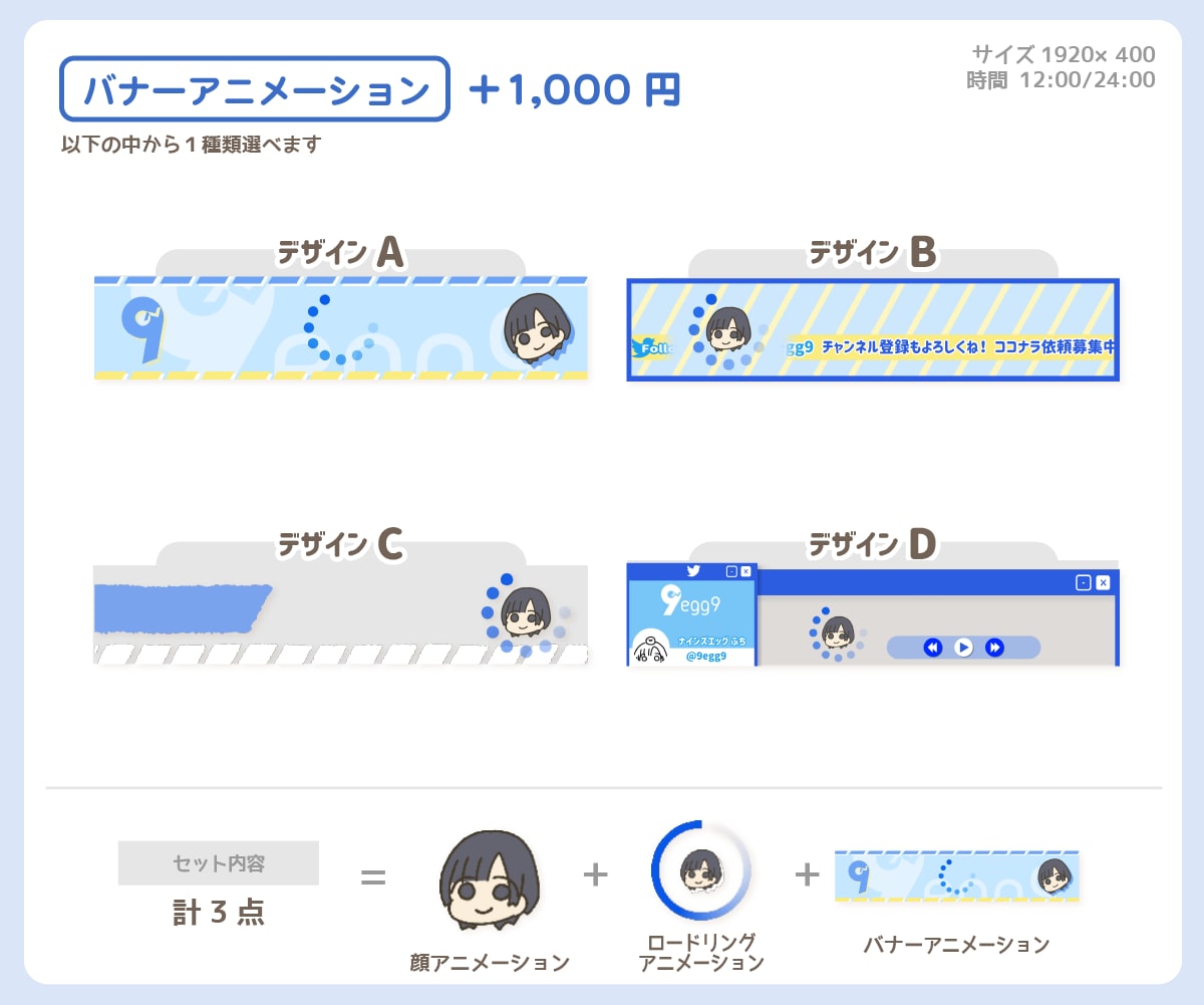 ゆるい【目ぱち】アニメーション描きます 待機画面に使える！ゆるいアニメーション素材です。 イメージ4