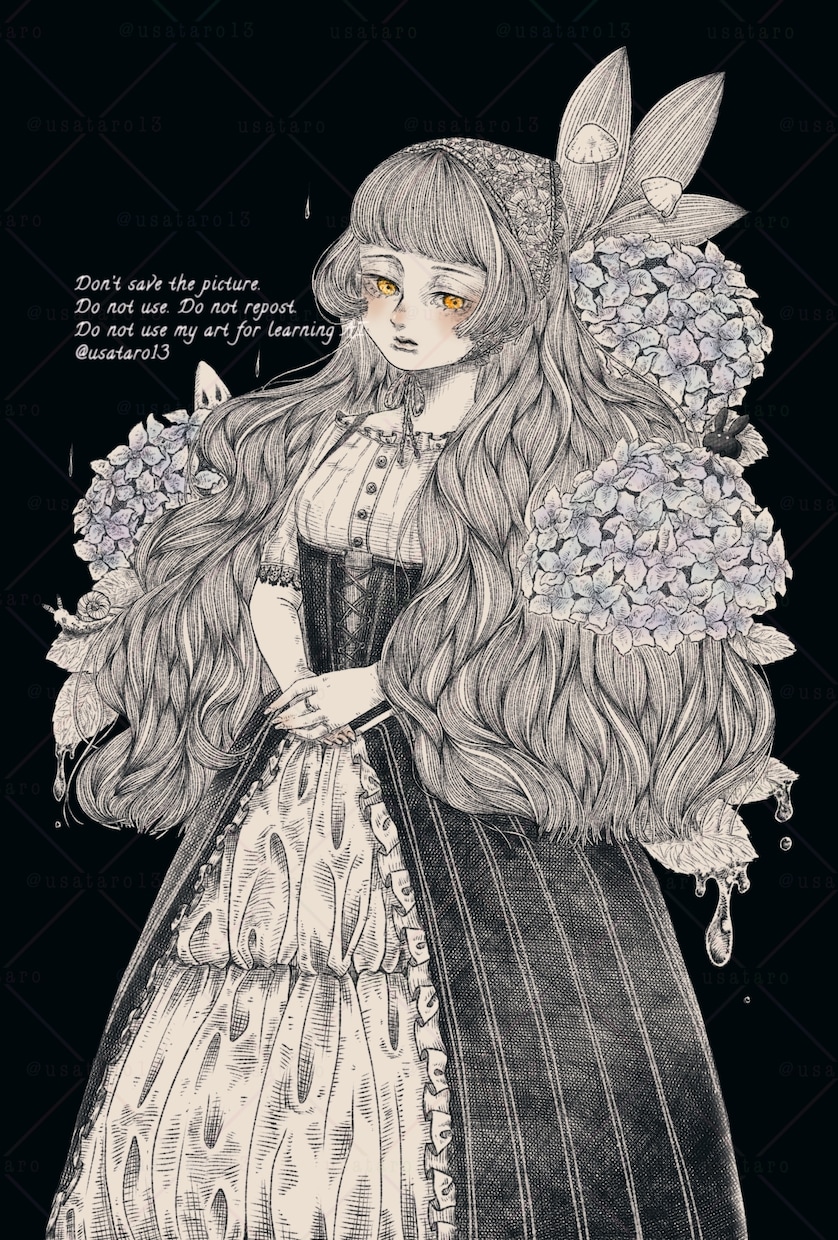 繊細で綺麗なペン画(線画)イラスト描きます 挿絵やMV等イラストが必要な場面に! イメージ2