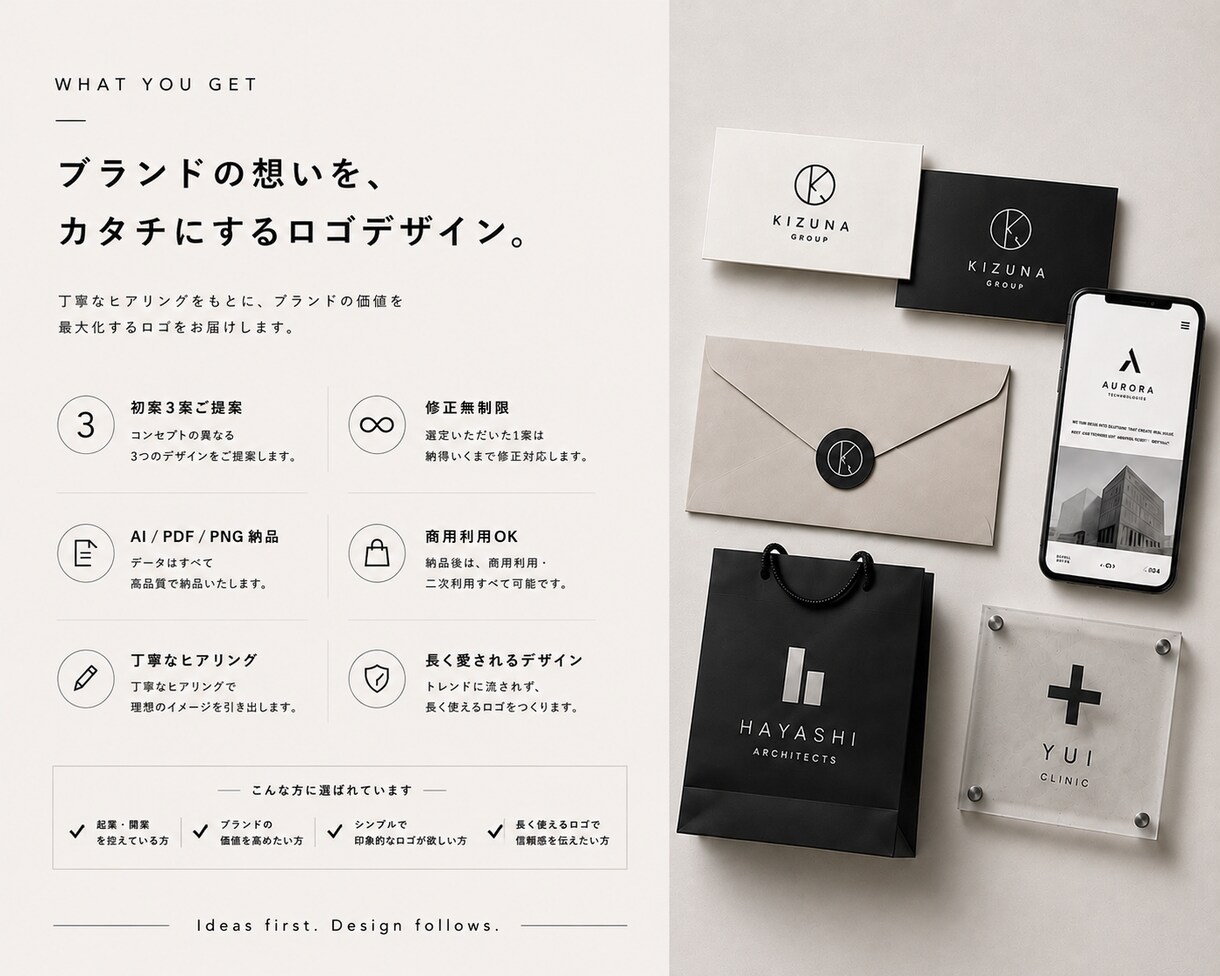 企業・店舗で長く使えるシンプルなロゴを制作します デザイン経験22年｜初案3案・修正無制限・著作権譲渡込み イメージ2