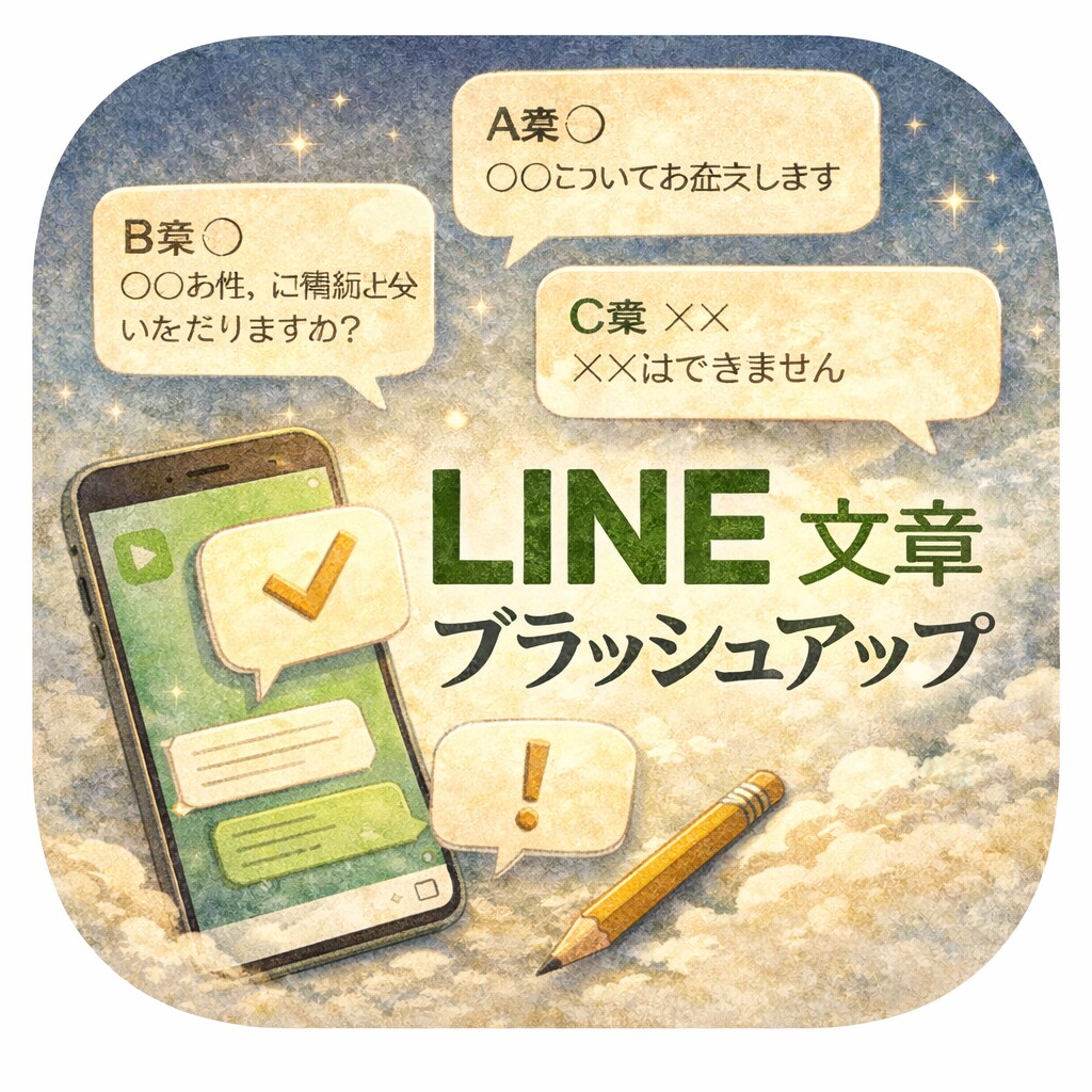LINEの文章のブラッシュアップをいたします プロの作家があなたのLINEの文章を添削いたします！ イメージ1