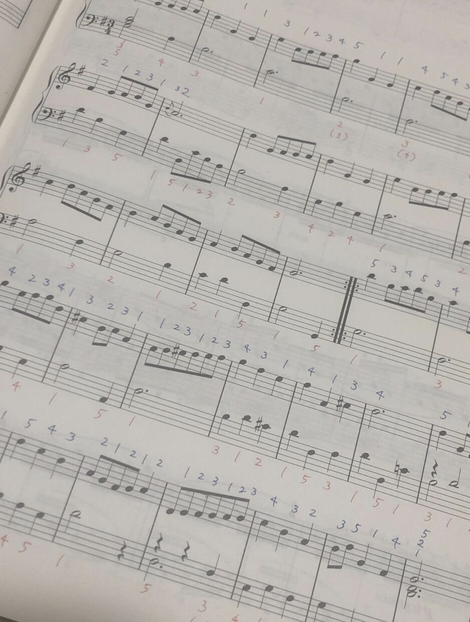 ピアノの指遣い、楽譜の音名を書きます ピアノを始めたばかりの方や、保育士さんに！ イメージ1