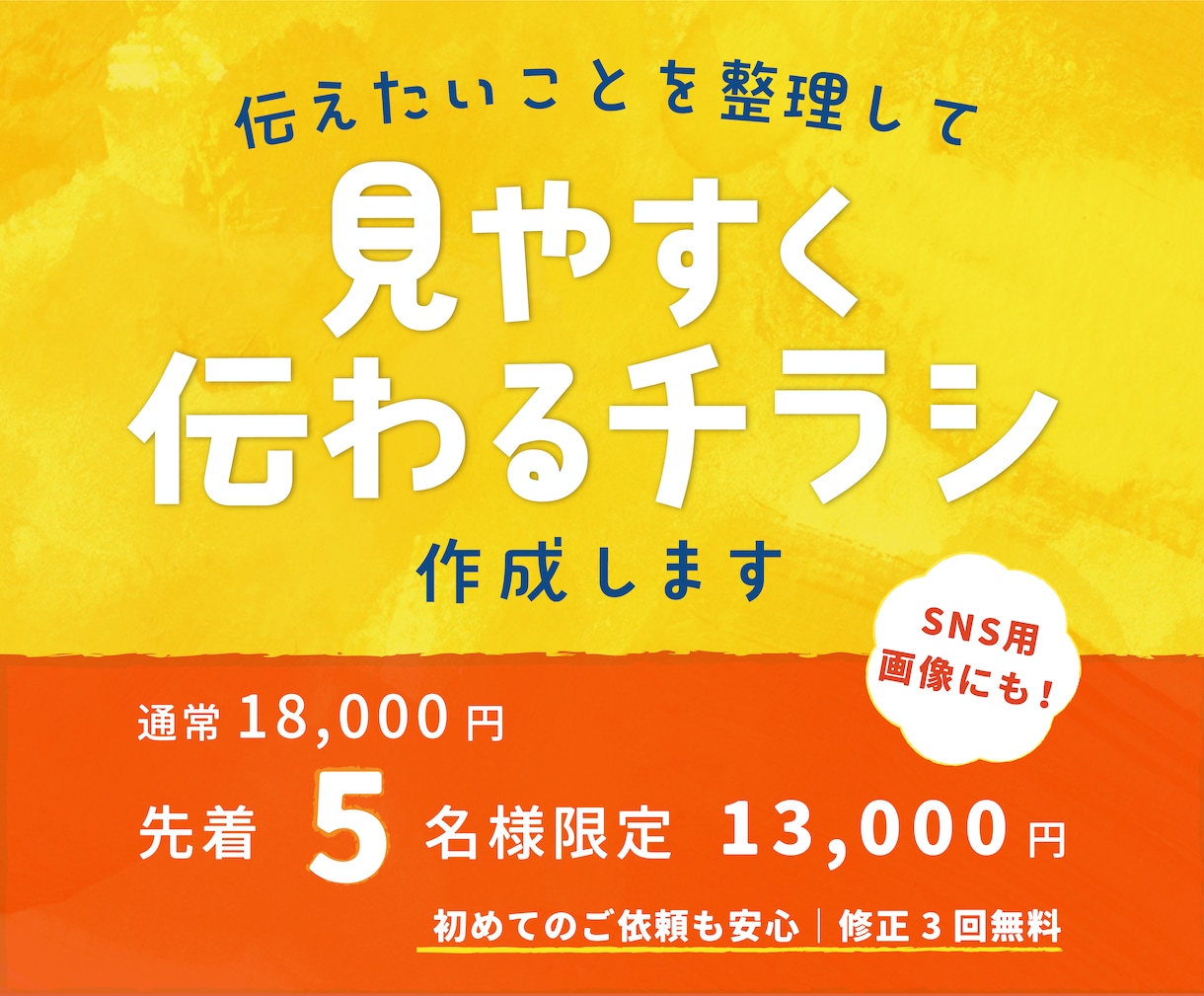 伝わる・目に留まるチラシを丁寧にデザインします 情報整理からお任せ◎ お店・イベント・医療福祉など幅広く対応 イメージ1