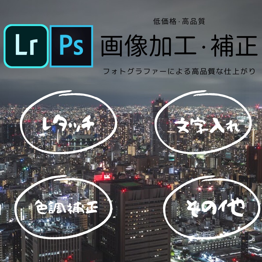 レタッチや文字入れなど低価格.高品質で提供します フォトグラファーによる最高級の仕上がり イメージ1