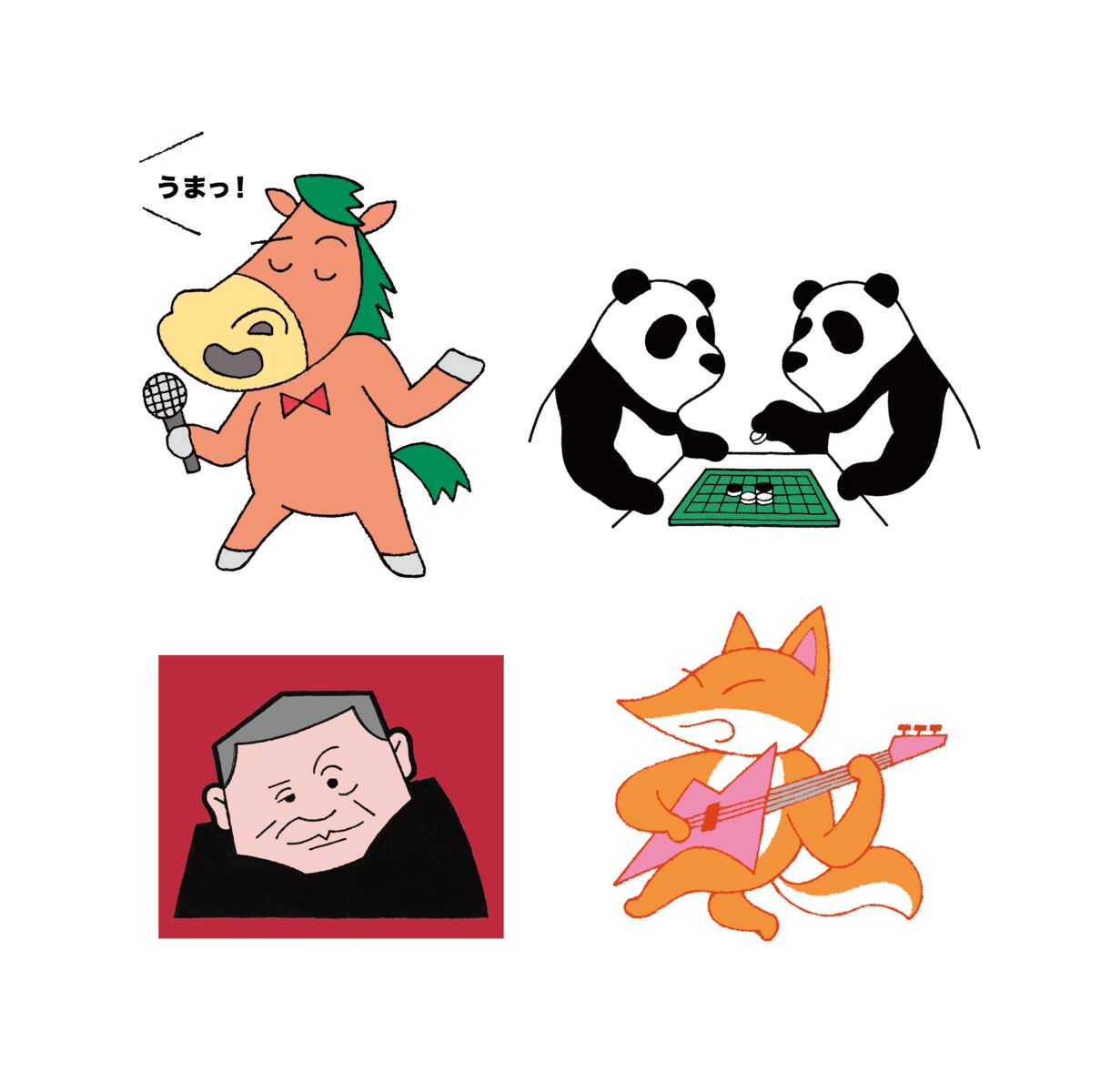 人物や動物などをシンプルかつ多彩なタッチで描きます イラスト中心にバナーなどの制作も可能。まとめてリーズナブルに イメージ9