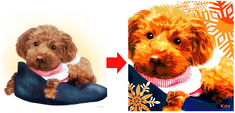 愛犬のイラストをPOPにアレンジして描きます！ イメージ1
