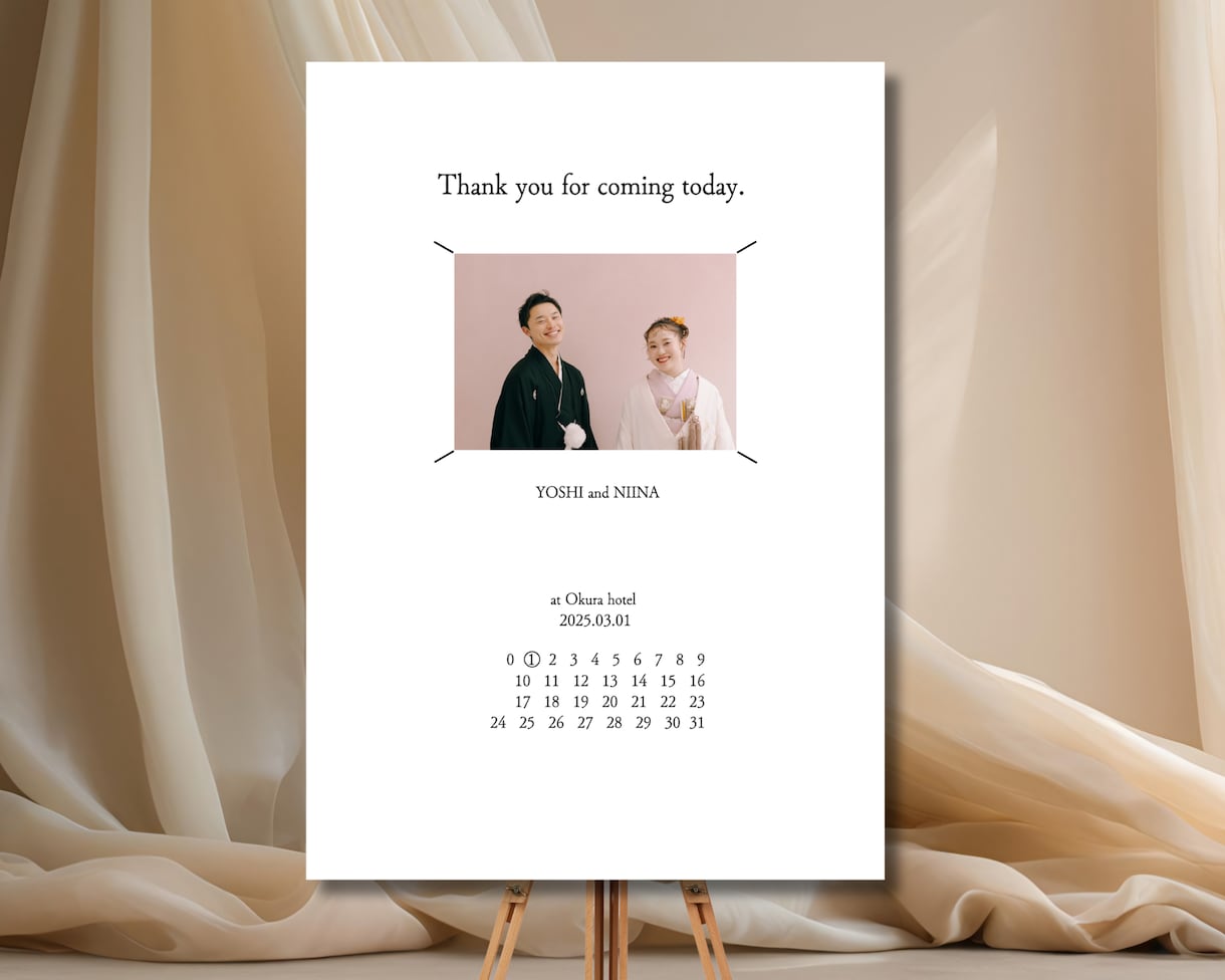 お値下げ中/結婚式のウェルカムボード作成します 最短翌日発送◎ 新規デザイン/ 先着5名様限定のお値段です イメージ1