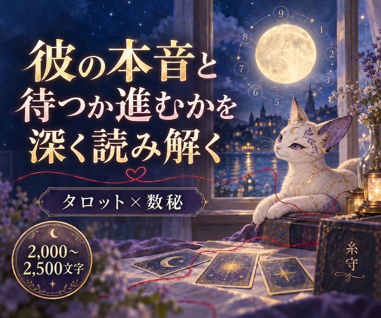 待つべき？離れるべき？彼の本音を占います タロット×数秘｜2,000文字で次の一歩まで鑑定 イメージ1