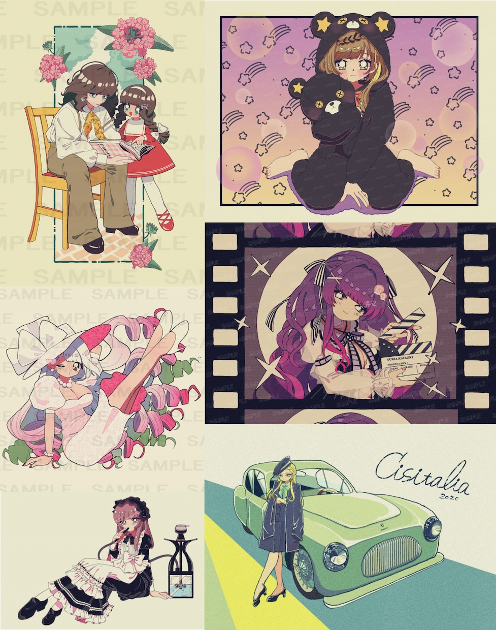レトロでかわいいイラストを描きます 90年代アニメや懐かしい少女漫画風のイラストをお求めの方へ！ イメージ5