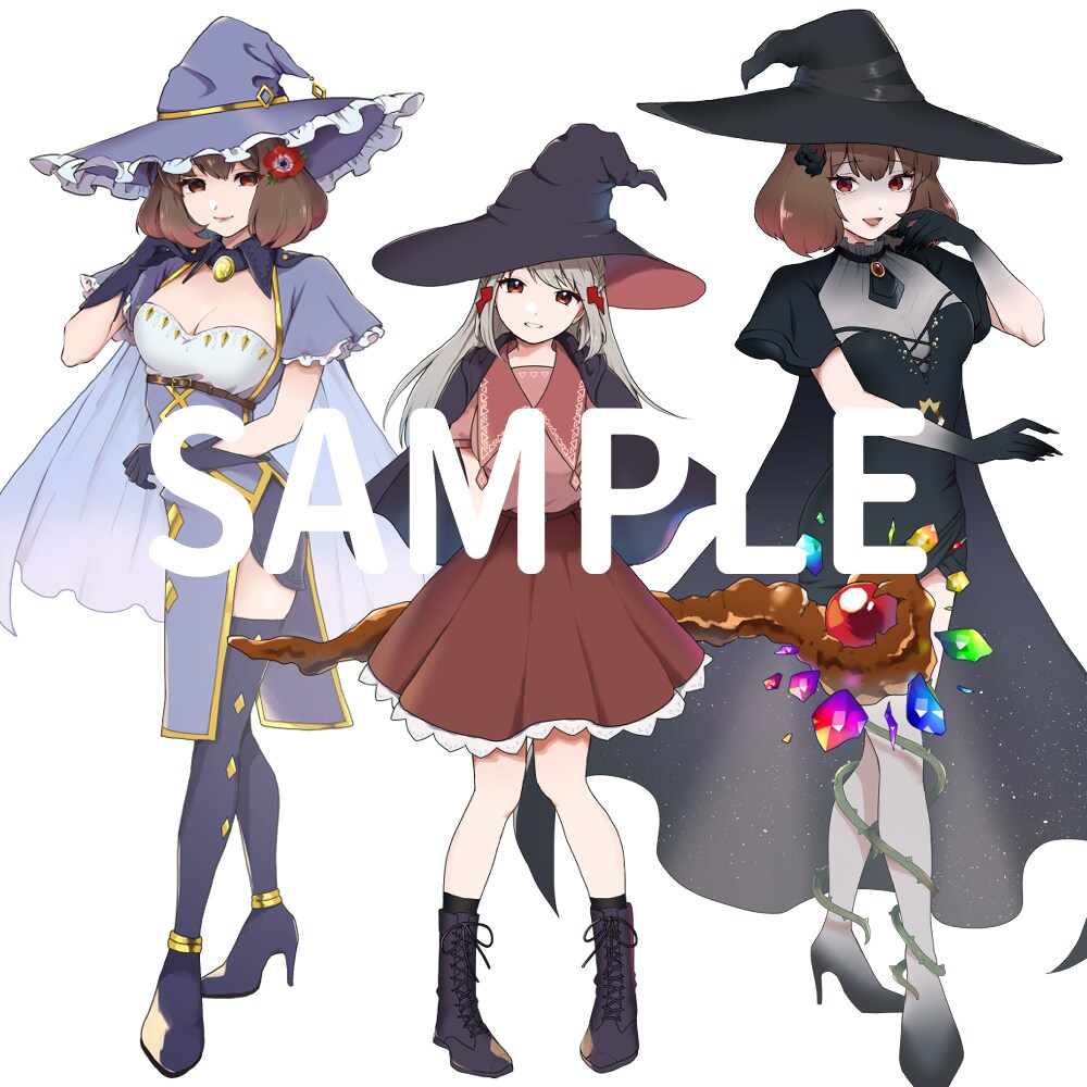 ゲーム等で使用可能なキャラクター立ち絵を制作します 理想のキャラクターを一からデザインします イメージ2