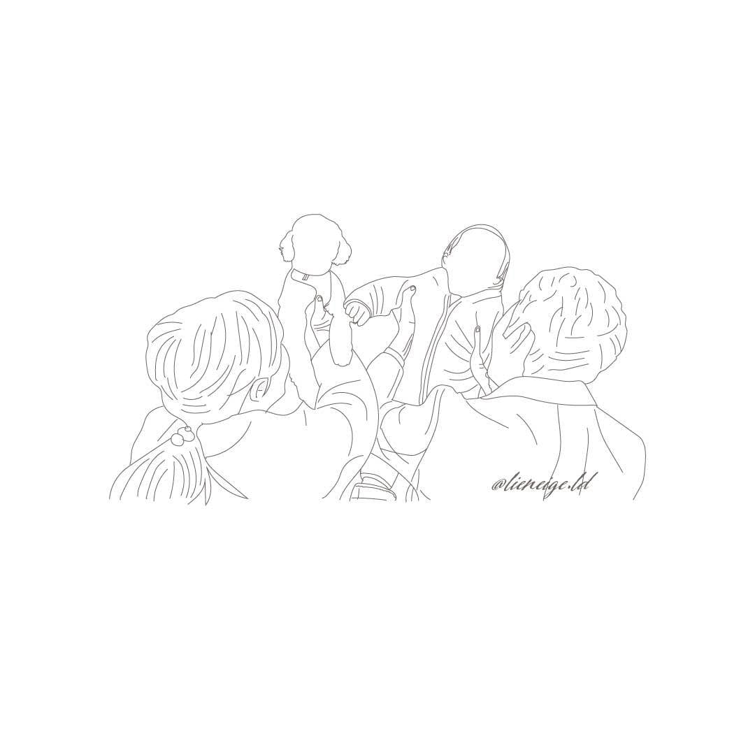 お気に入りのお写真から線画イラストお描きします サプライズプレゼントにもおすすめです★ イメージ2