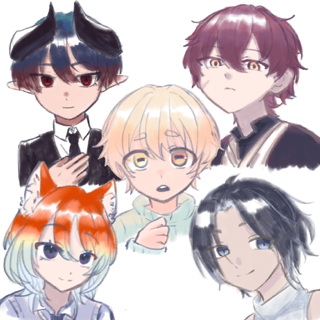 オリジナルキャラクターのアイコンを描きます 幅広い雰囲気の絵を描くことができます！ イメージ1