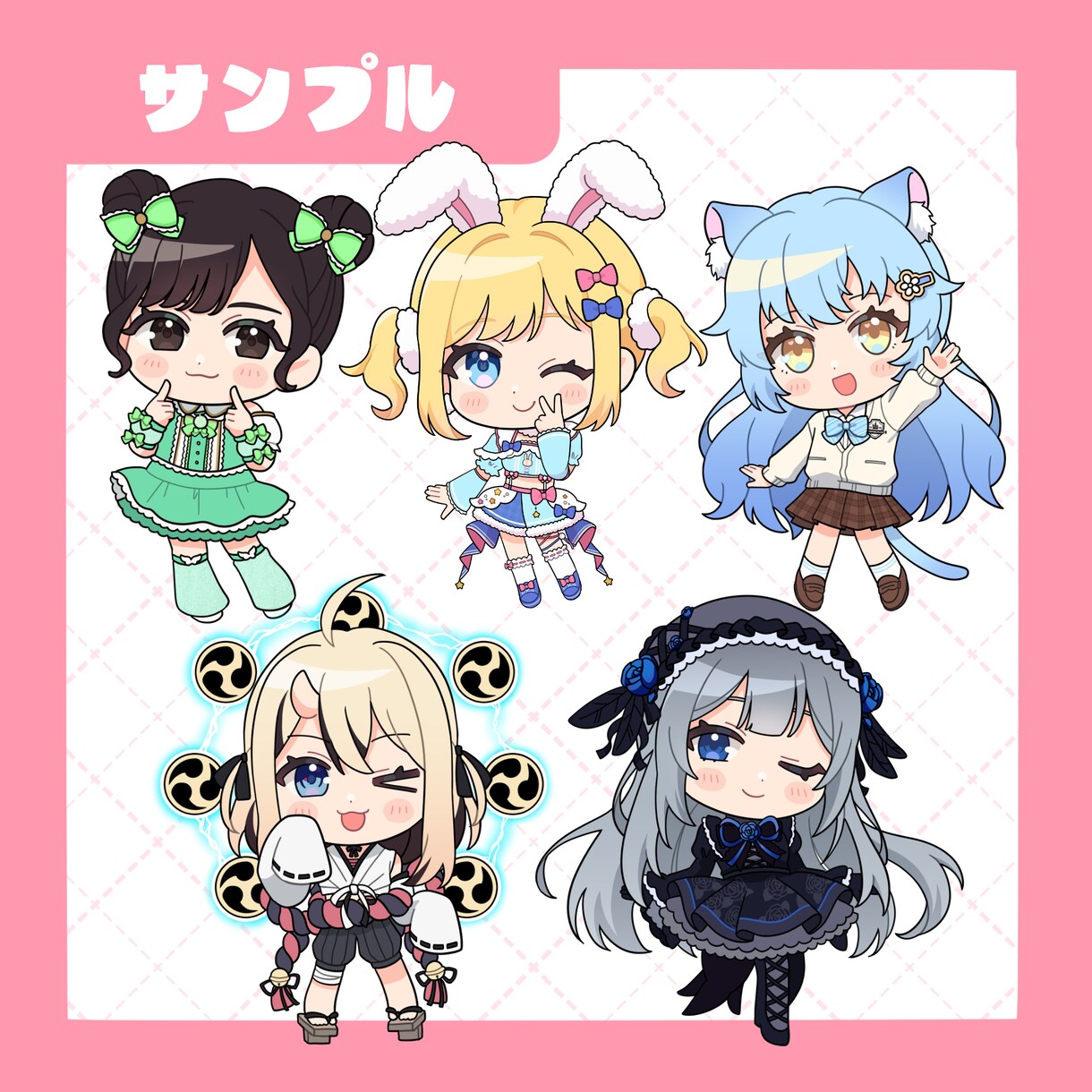 可愛いデフォルメイラスト（ミニキャラ）描きます キャラクターを可愛くミニキャラ化！ イメージ10