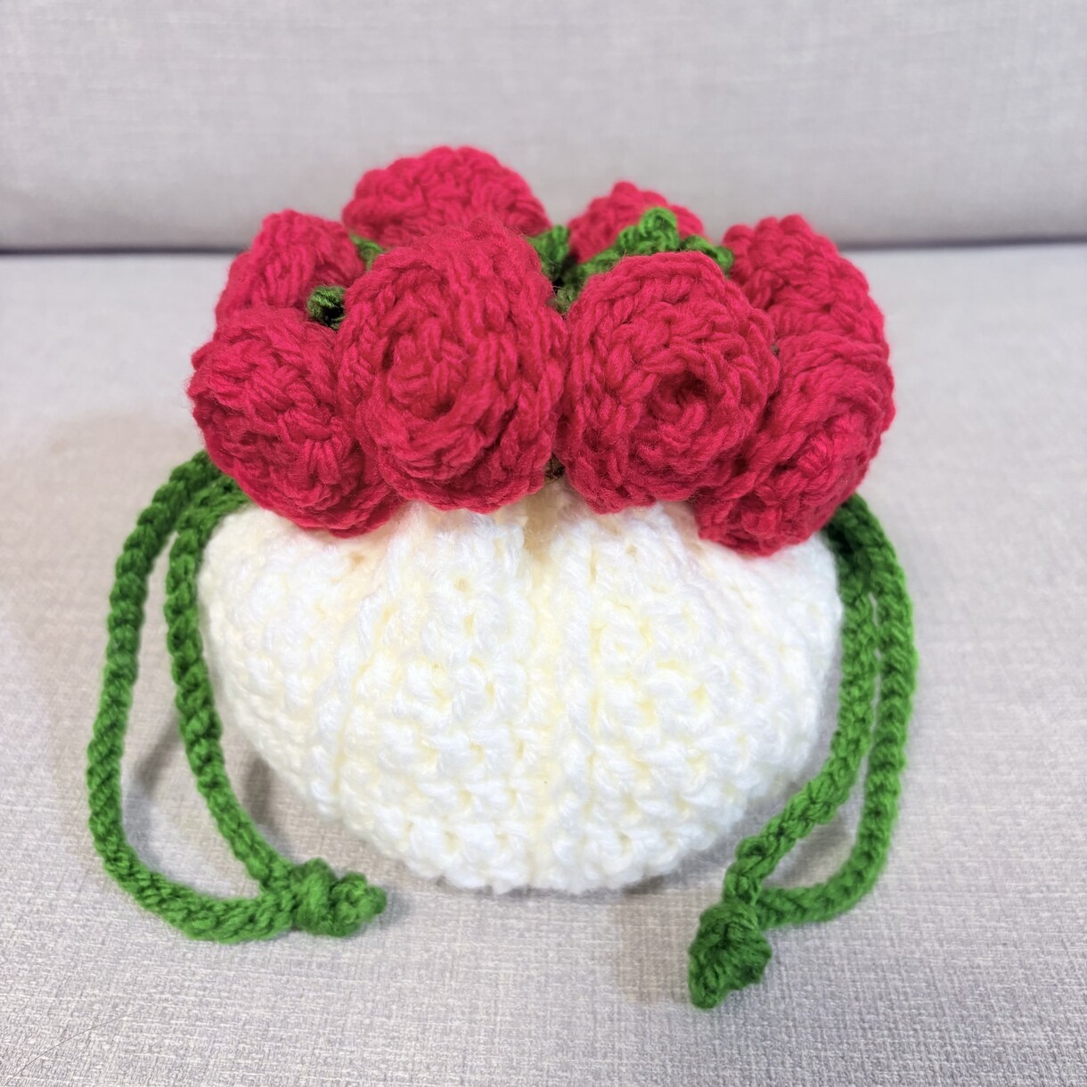 好きな色のお花で、あなただけの巾着を作ります 世界にひとつだけ、あなただけのミニ花束 イメージ1