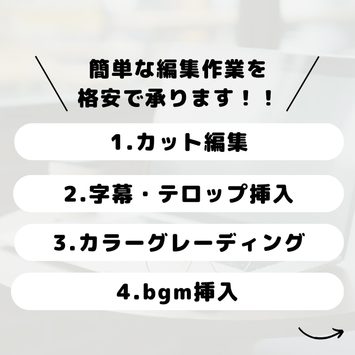 限界価格！最安値で高品質の動画編集代行致します あなたのイメージを映像に！クオリティにこだわる編集サービス イメージ2