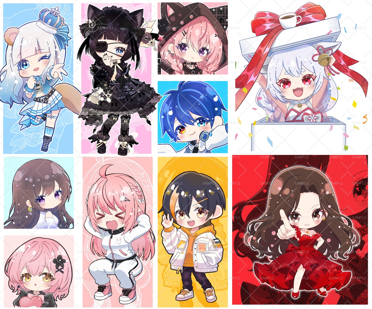 特典配布・収益・グッズ化OK★ミニキャラ描きます 商用利用に対応！ライブ配信・SNSなどお好きな場所で使えます イメージ8