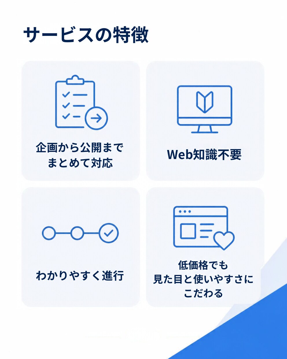 低価格で高品質なWebサイトを制作します 「小さな会社にも、本格的なホームページを。 イメージ3