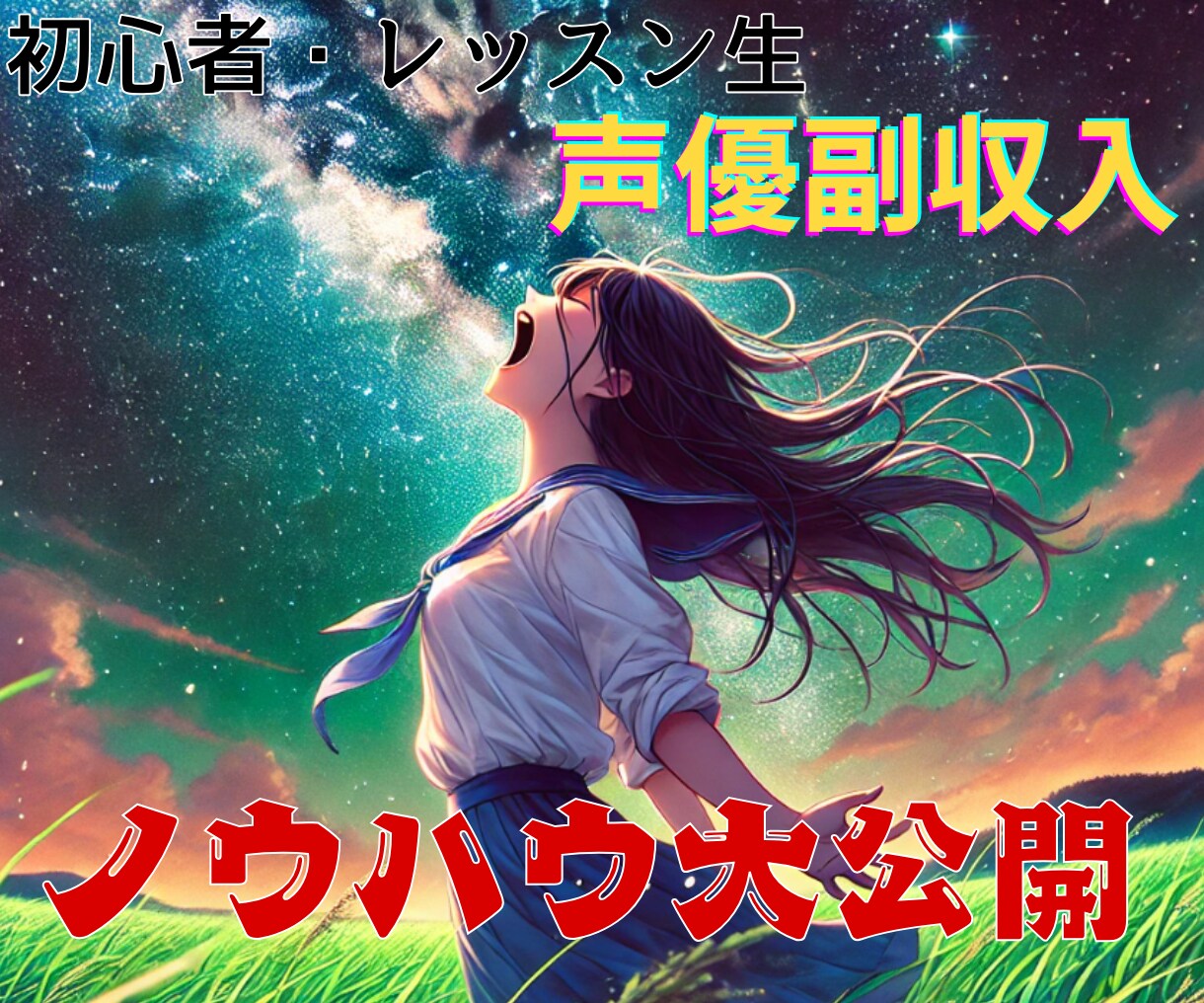 声優志望・ボイトレレッスン生がすぐ稼ぐ方法教えます 身バレなし！声優やVtuverとしてすぐに稼ぐ方法一覧まとめ イメージ1