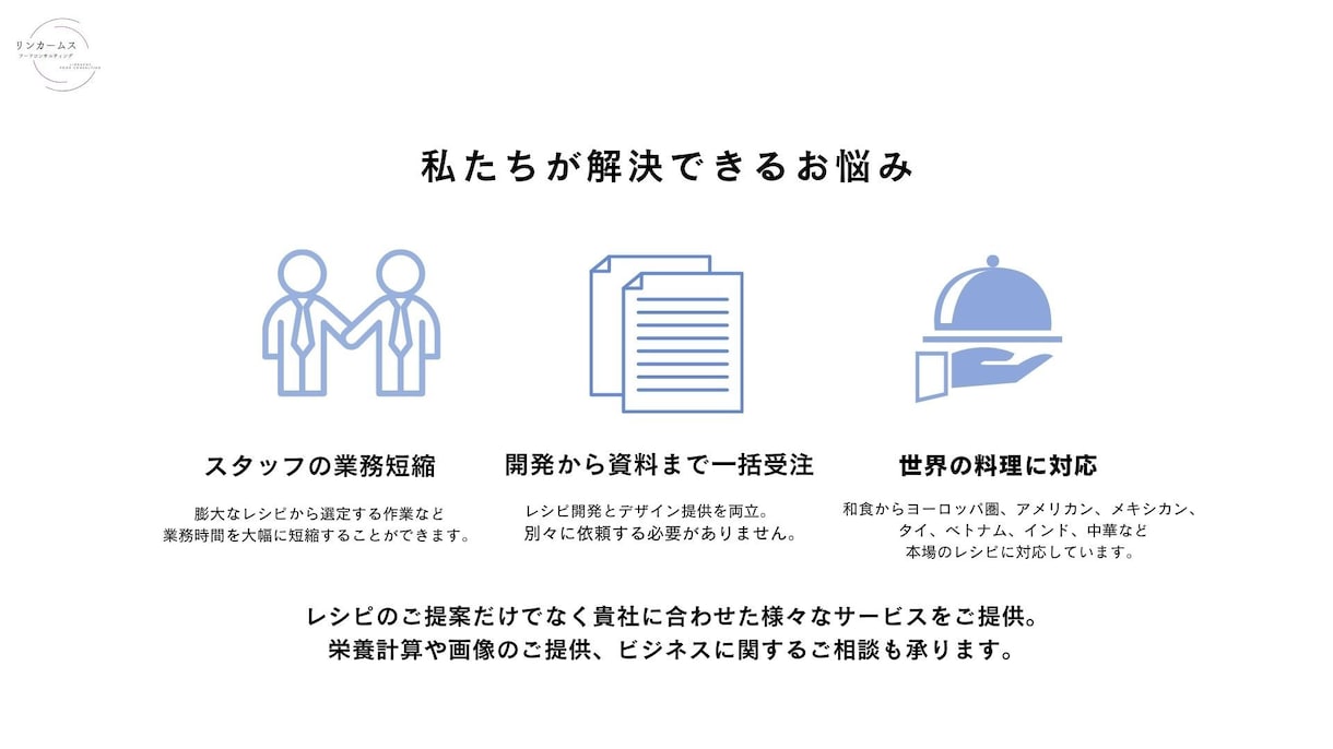 レシピ開発を致します - 日本、海外の料理を幅広く提案可能。お気軽にご相談ください イメージ3