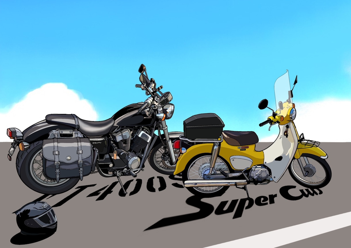 バイク・車のリアルなイラストを描きます 写真を元に、実写に近い配色でイラストを描いていきます。 イメージ2