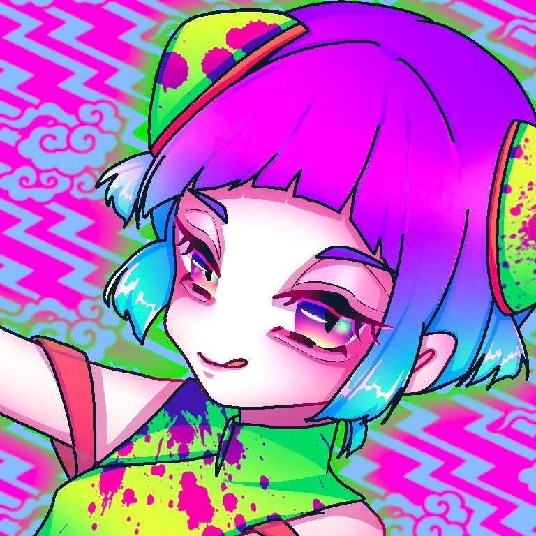 SNSアイコン！ネオンカラー風イラスト描きます アイコンサイズ正方形のイラストを描きます！ イメージ2