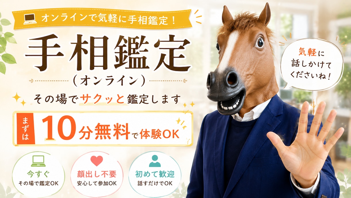 仕事運を10分手相で鑑定します 現役ホテルマンが鑑定するあなたの仕事運！ イメージ1