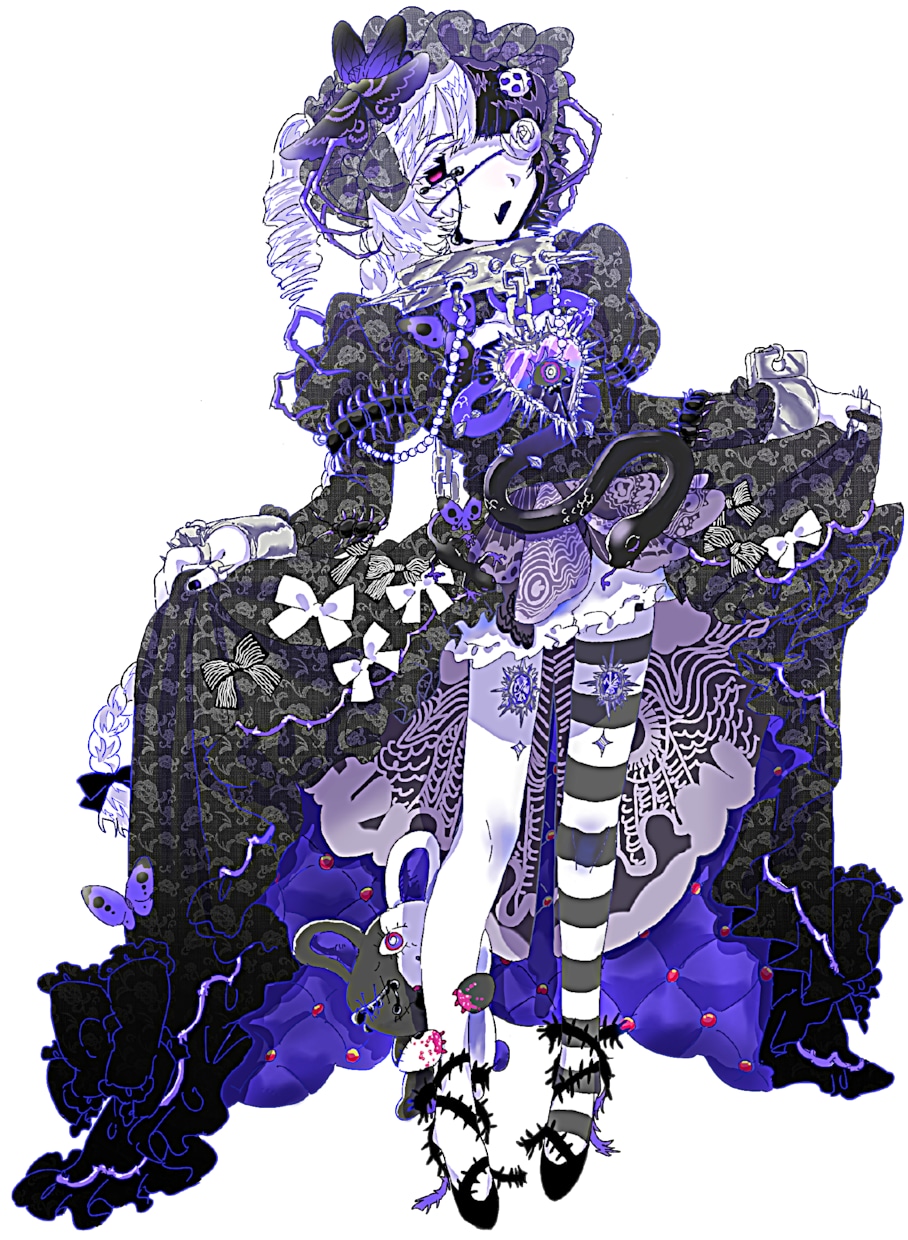 個性強めな立ち絵描けます フリルやレース、細かい個性的な装飾描けます！ イメージ6