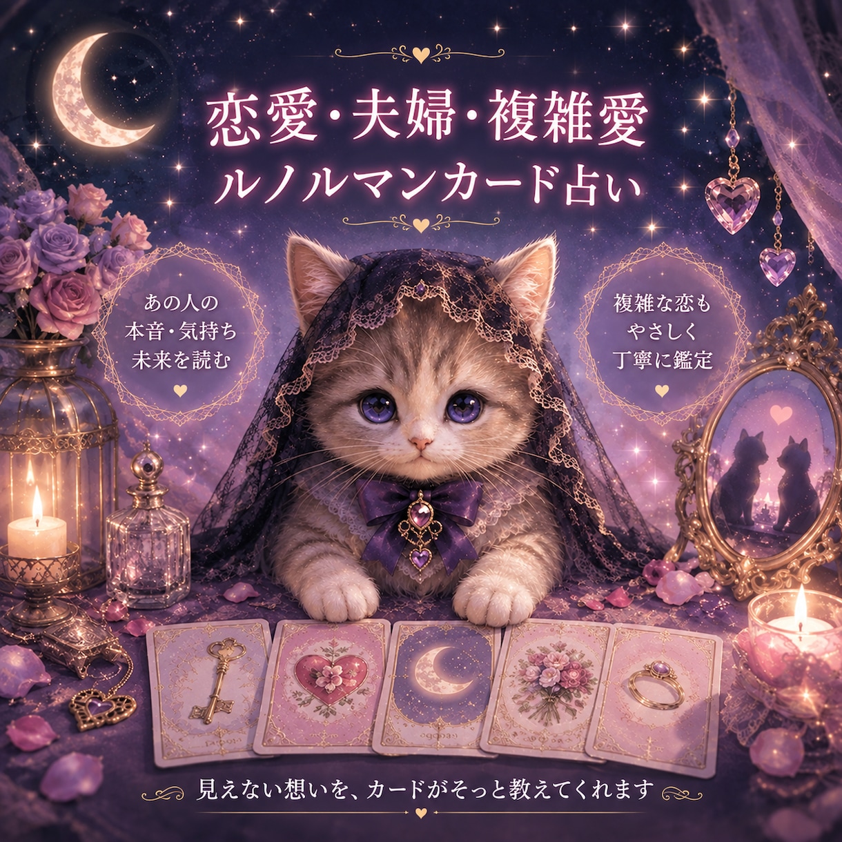 ルノルマンでお相手の本音を占います 復縁・片思いなど揺れる想いをカードで観ます イメージ1