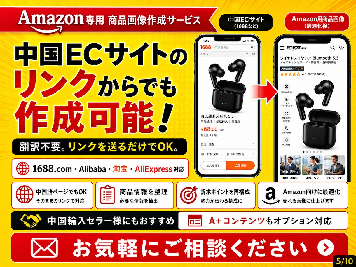 Amazon専用！商品画像を売れる構成で作成します AI活用で中国輸入商品を売れるAmazon画像に変えます！ イメージ3