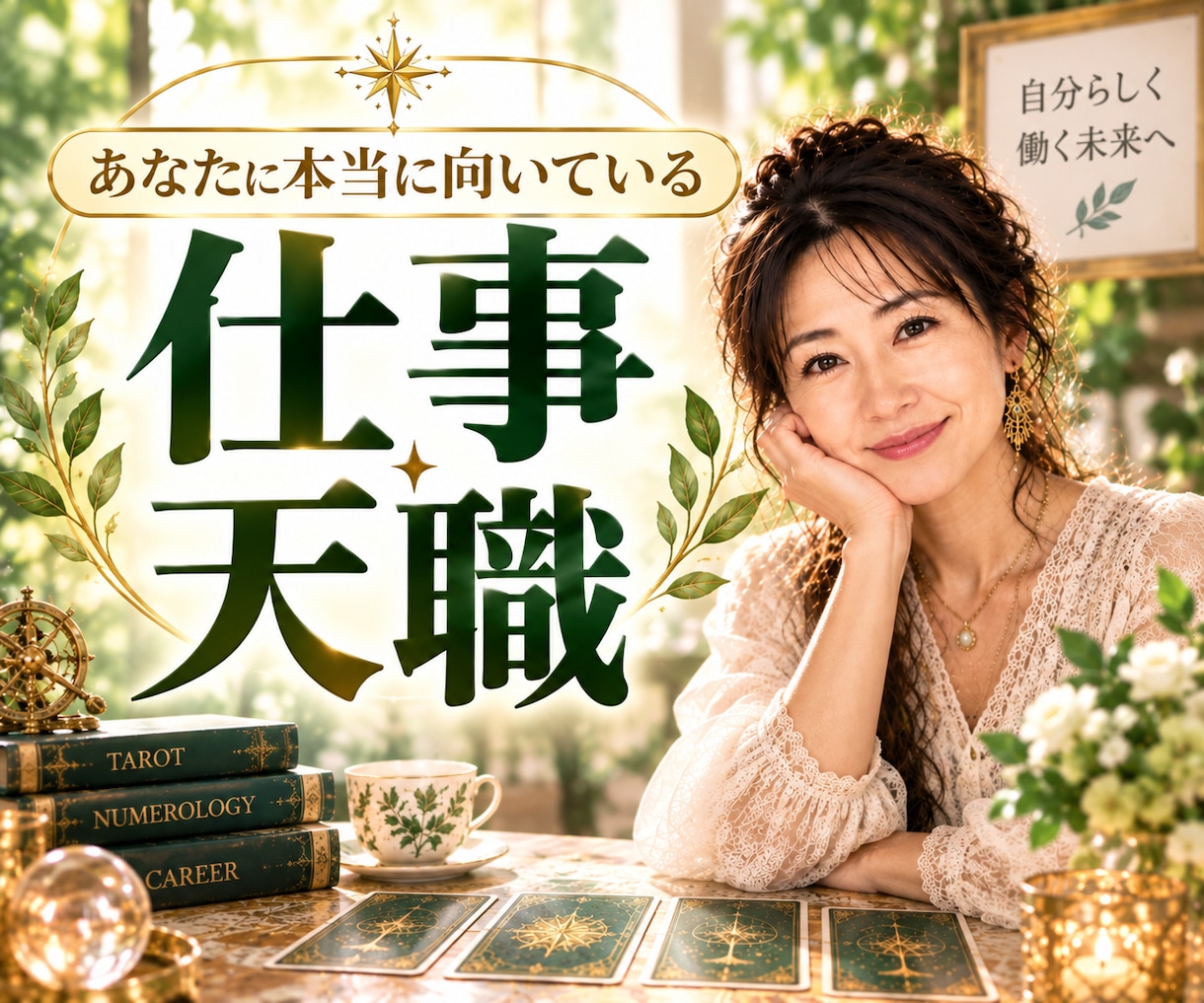 あなたに本当に向いている仕事・天職を占います 数秘×宿曜×タロットで才能・適職・自分らしい働き方を徹底鑑定 イメージ1