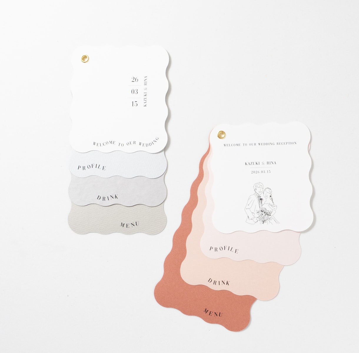 プロ品質✺結婚式ジィール風メニュー表を作ります トレンド×高品質なペーパーアイテムでセンスアップ ⋆* イメージ4
