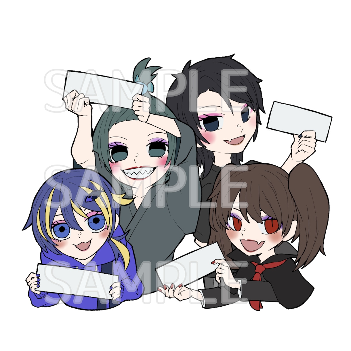デフォルメイラスト(１枚絵)制作します アイコンやSNSなど様々に使用できる絵を制作します イメージ1