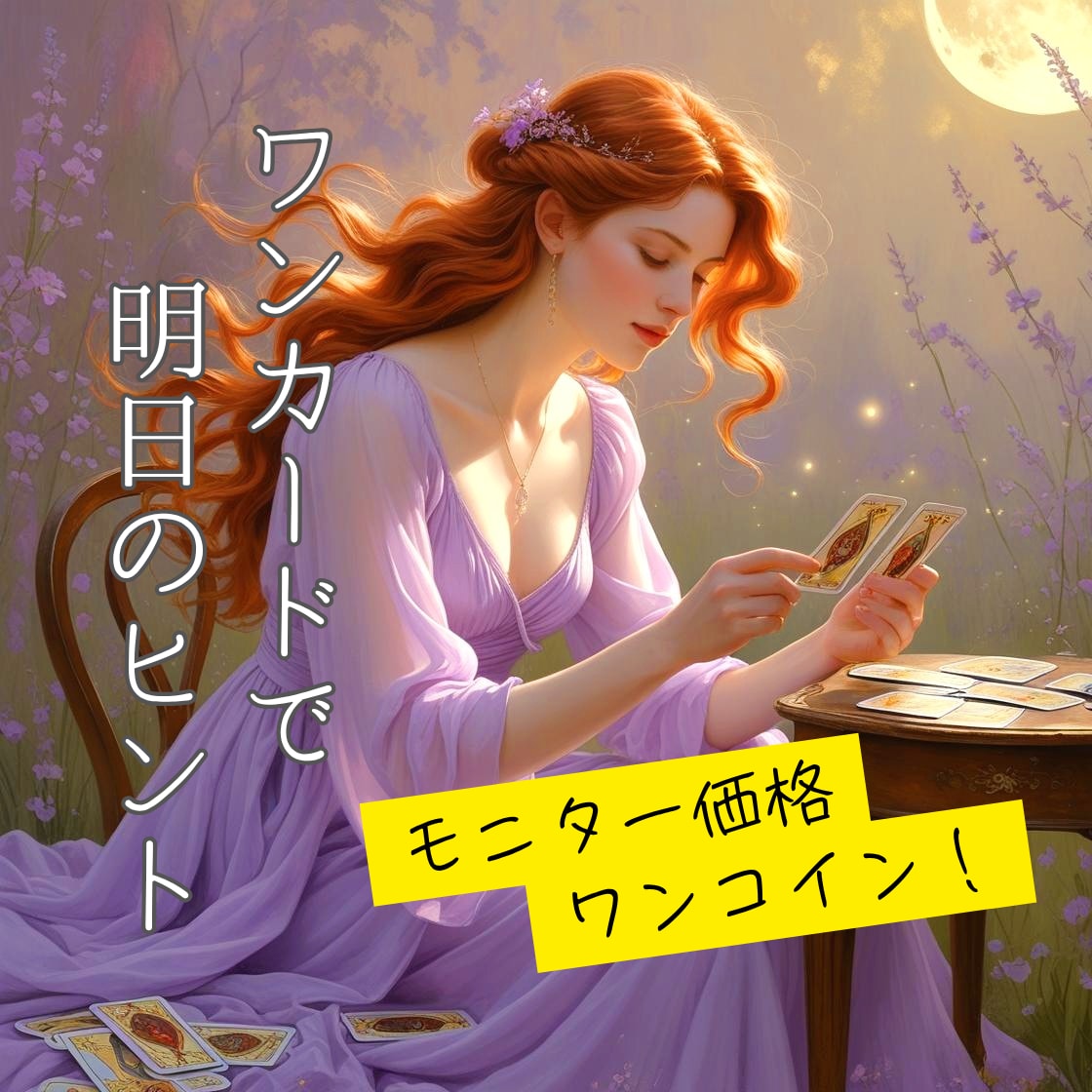 モニター価格！明日のあなたをワンオラクルで占います 【先着10名様】不安な明日を、カードがやさしく照らします イメージ1