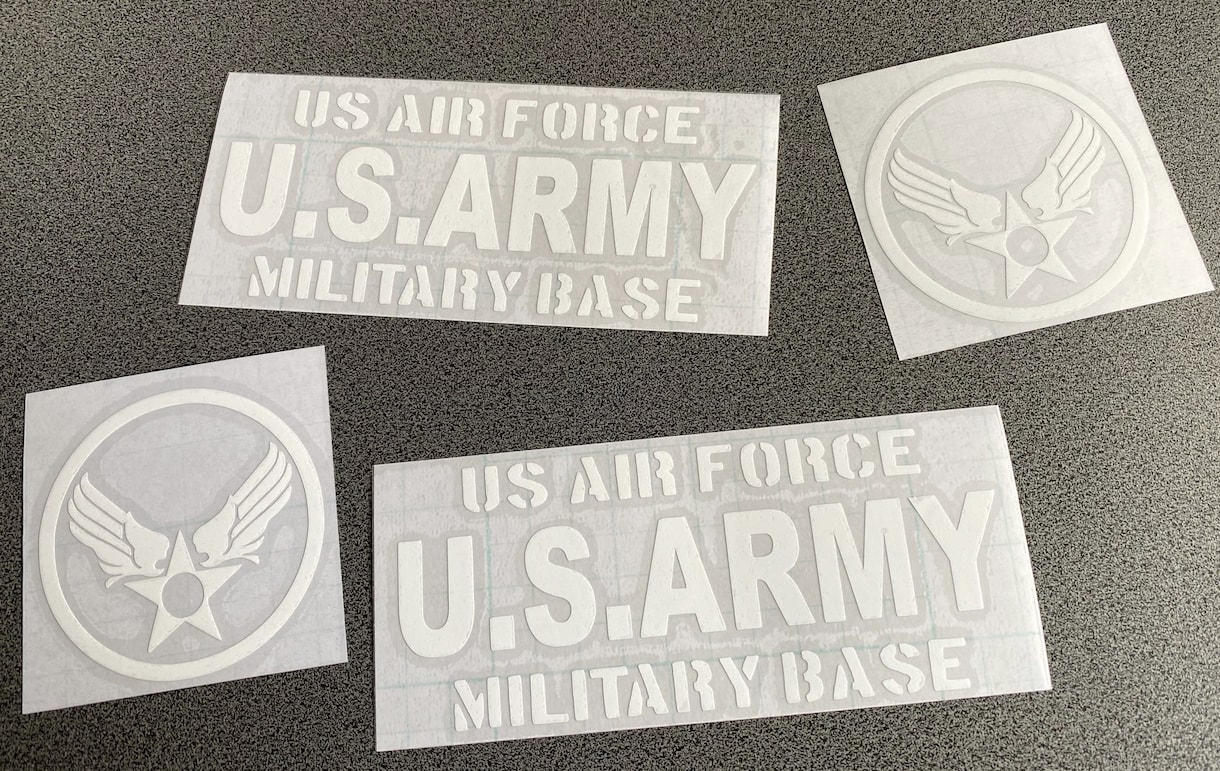 オリジナル オーダーステッカー 制作します U.S.ARMY 4枚セット カッティングステッカー イメージ2