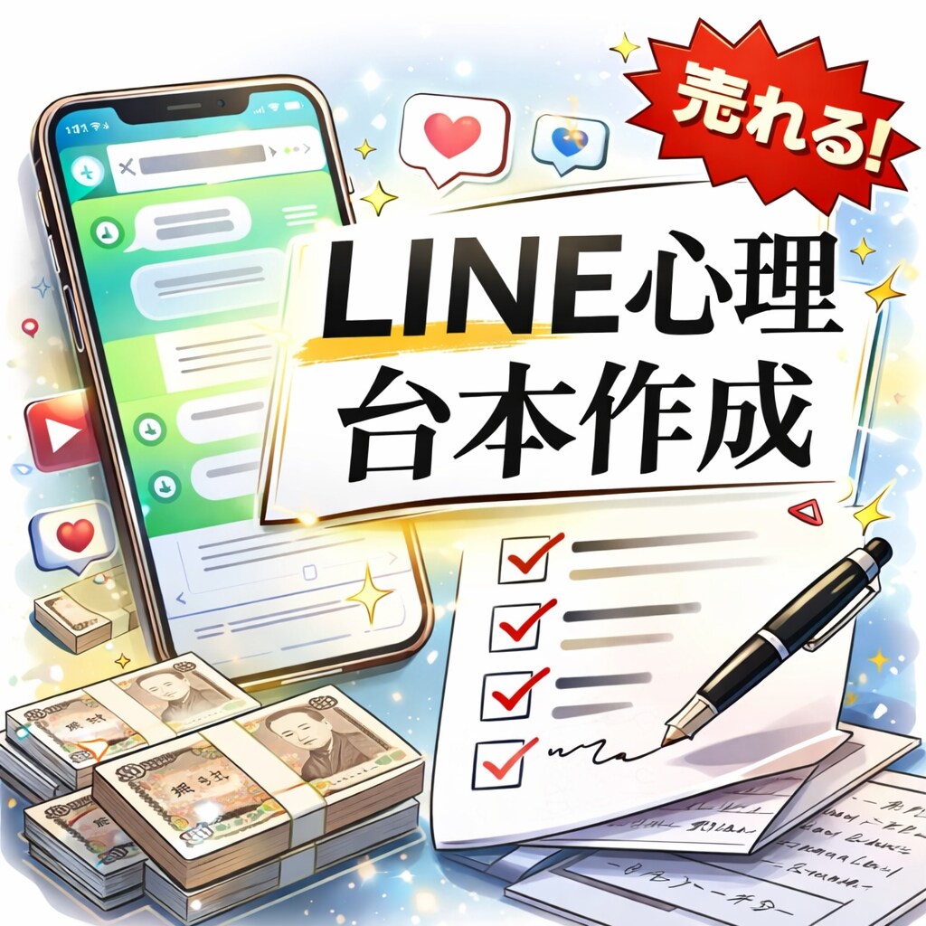 LINE心理・恋愛ショート台本5本制作します 保存率重視｜20代男性向けLINE心理ショート台本 イメージ1