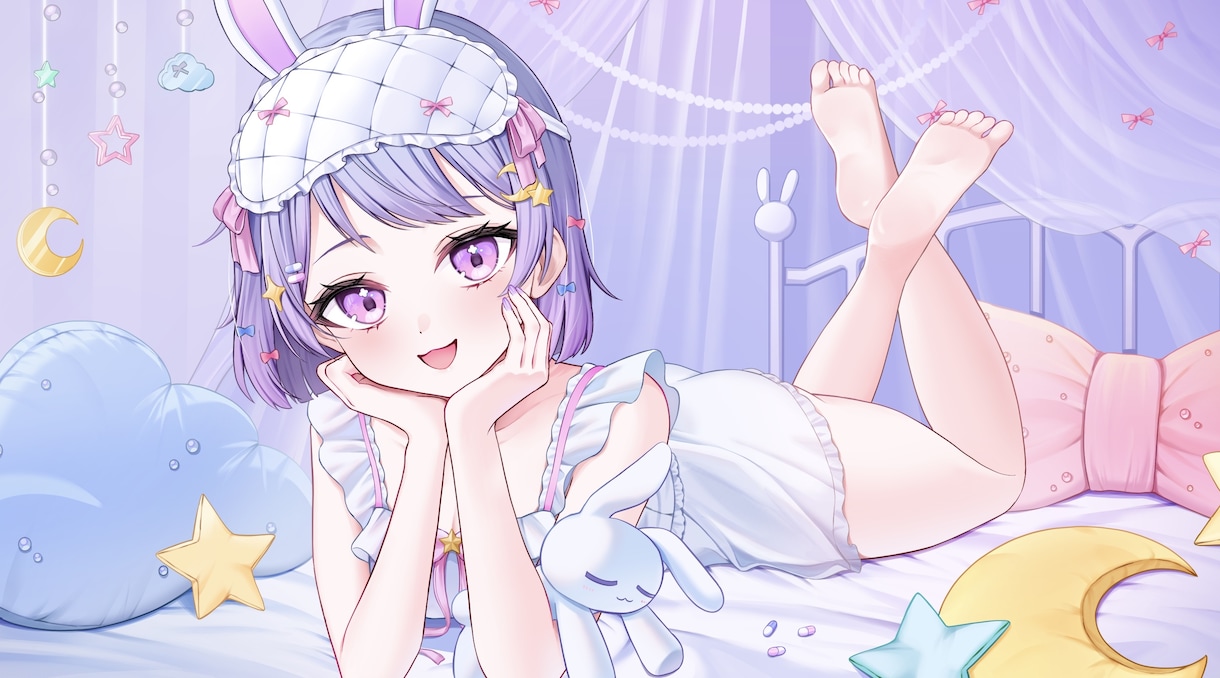 ふんわり可愛いイラストをお描きします アイコンから一枚絵までなんでもおまかせください。 イメージ1