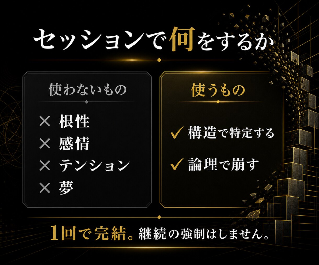 合わない人お断り。言い訳を解体します 合う人には刺さるコーチング。合わない人は来ないでください イメージ4