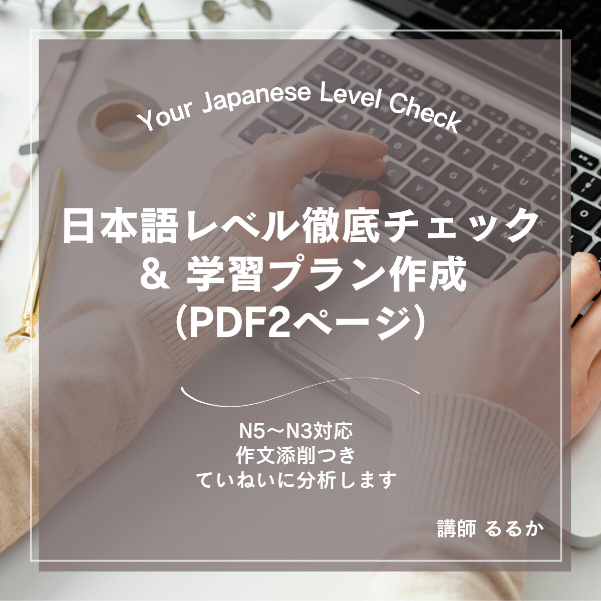 日本語レベルチェック＆学習プラン作成します あなたの日本語力を分析し、最適プランを丁寧に作成します イメージ1
