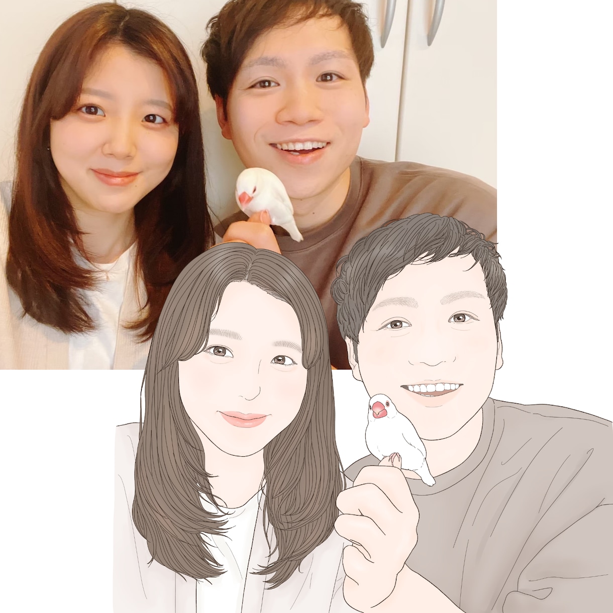 高画質 そっくり可愛い似顔絵イラスト作成します 400dpi高解像度　修正数無制限 イメージ5