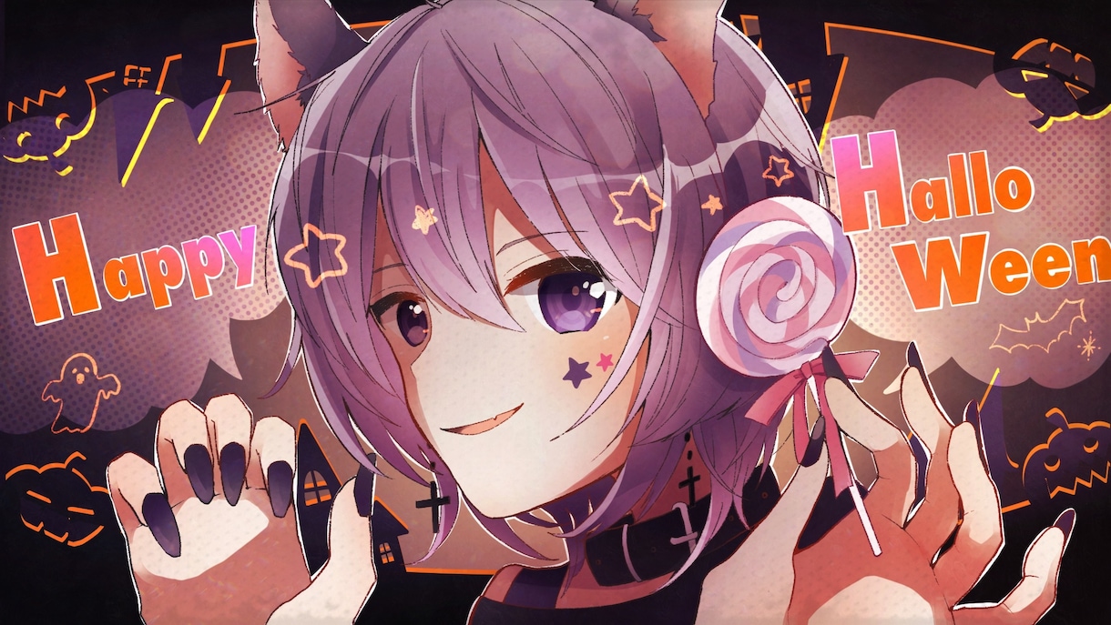 一枚絵お描きします 【歌い手・活動者さん】歌ってみた等サムネイラスト作成します イメージ6