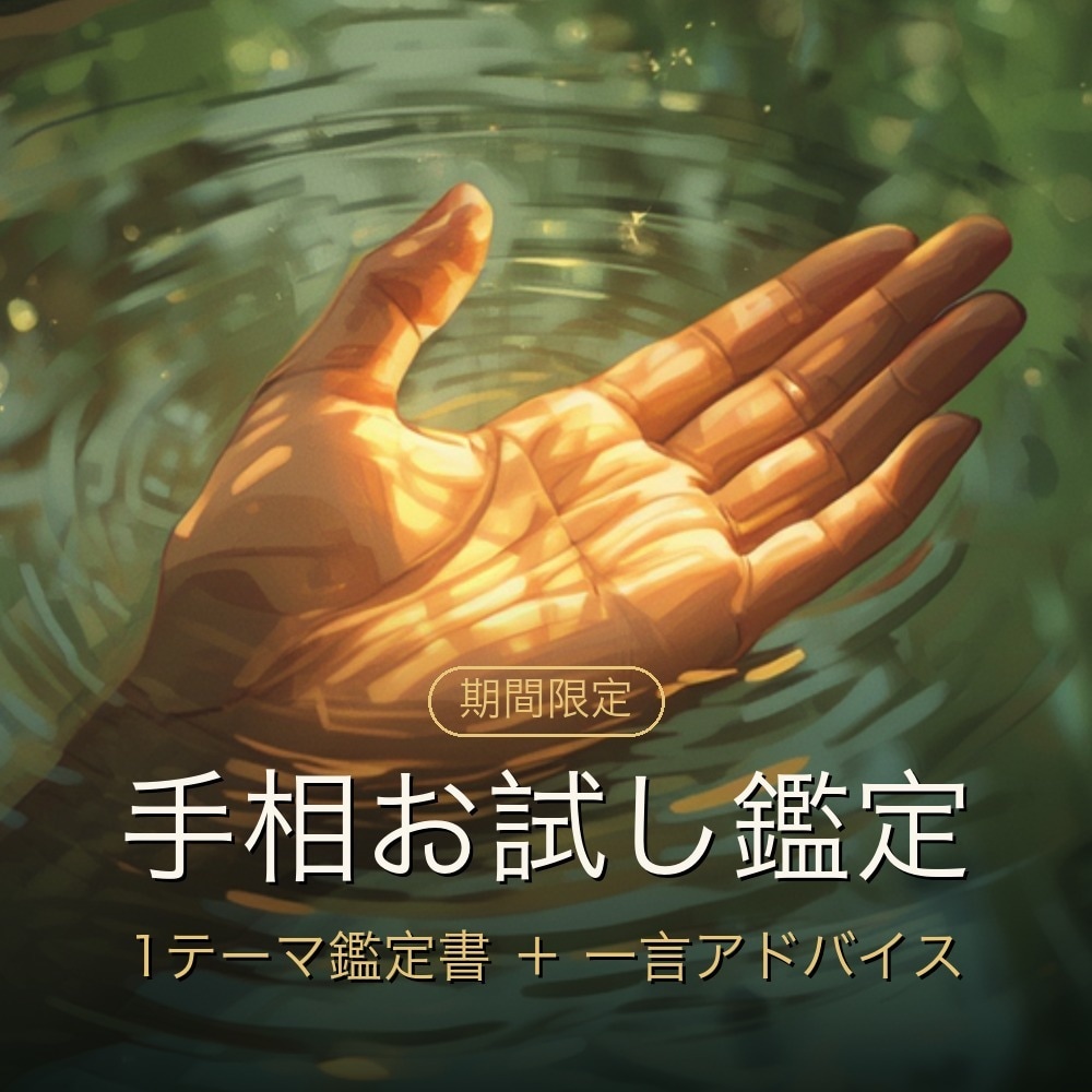期間限定で1テーマだけ手相を鑑定します 写真だけで気軽に。鑑定書と一言アドバイス付き イメージ1