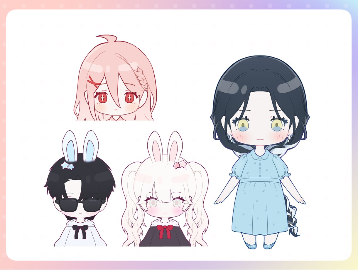 2日締め切り! ミニキャラクターイラスト制作します SD / MD ぽかぽかかわいいキャラクター イメージ5
