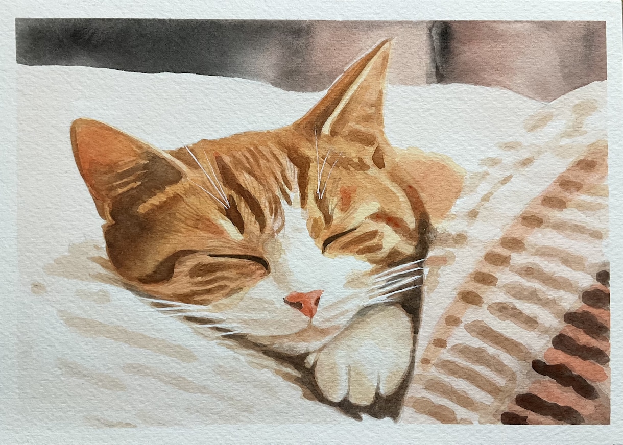 水彩であなたのペットの似顔絵を描きます Ａ5サイズの厚めの水彩紙にペットの似顔絵をリアルに描きます。 イメージ1