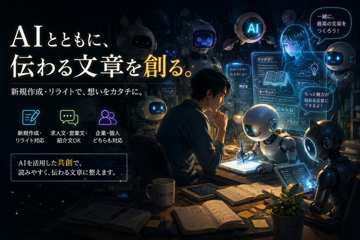 企業の求人票・サービス紹介文・会社案内を作成します 	電話営業4年。断られた数だけ、伝わる順番を知っています イメージ1