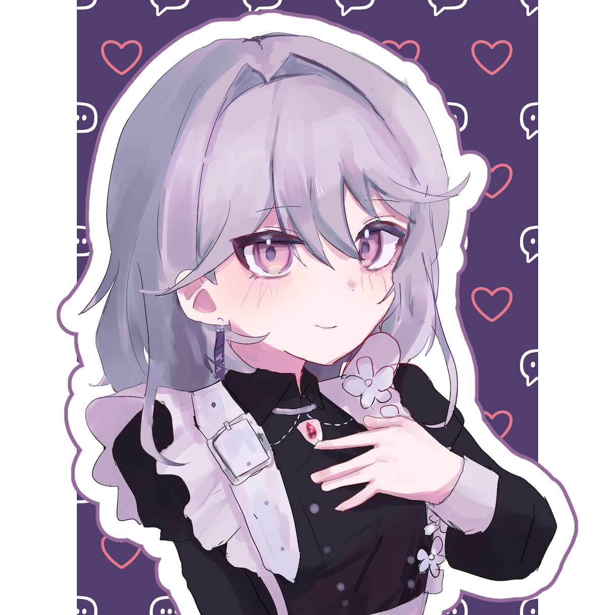 希望に沿ったアイコンサイズのイラスト描きます 病みやダークな雰囲気の絵を描くのが得意です。 イメージ2