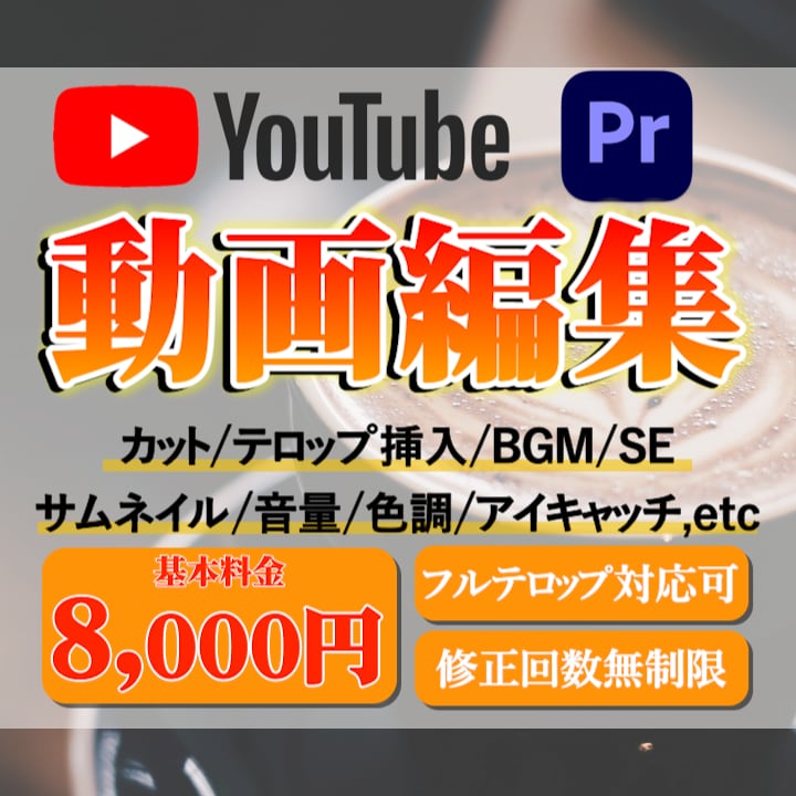 現役映像クリエイターがYoutube動画制作します PremierePro使用、修正回数無制限！ イメージ1
