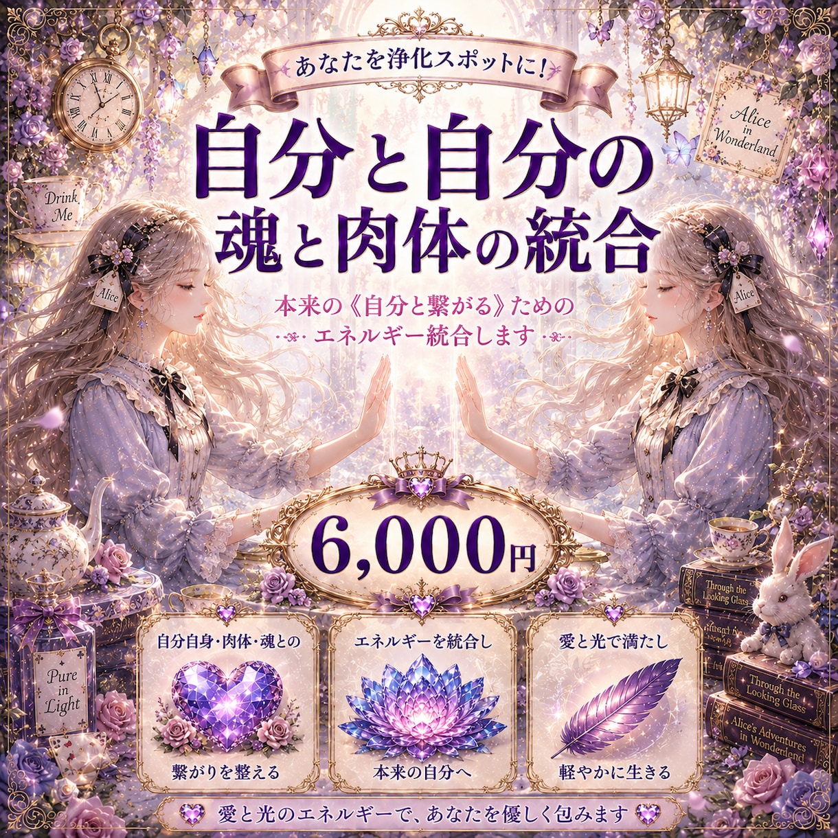 本来の《自分と繋がる》ためのエネルギー統合します 自分自身・肉体・魂との繋がりを整え、 本来の自分へ！ イメージ1