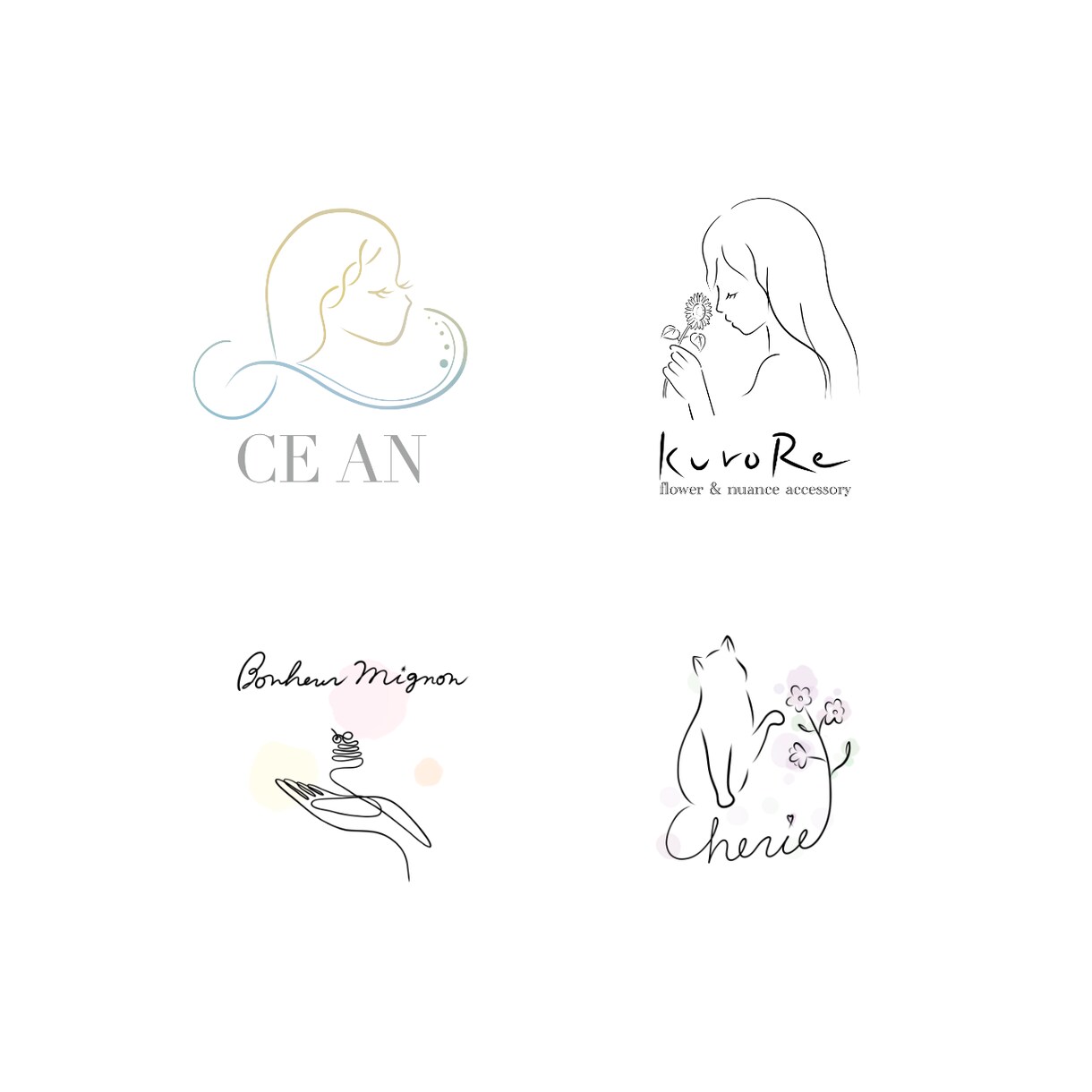 手描きの温かいイラストロゴをお作りします あなたのお店の想いやコンセプト、雰囲気を表すシンプルロゴ イメージ4