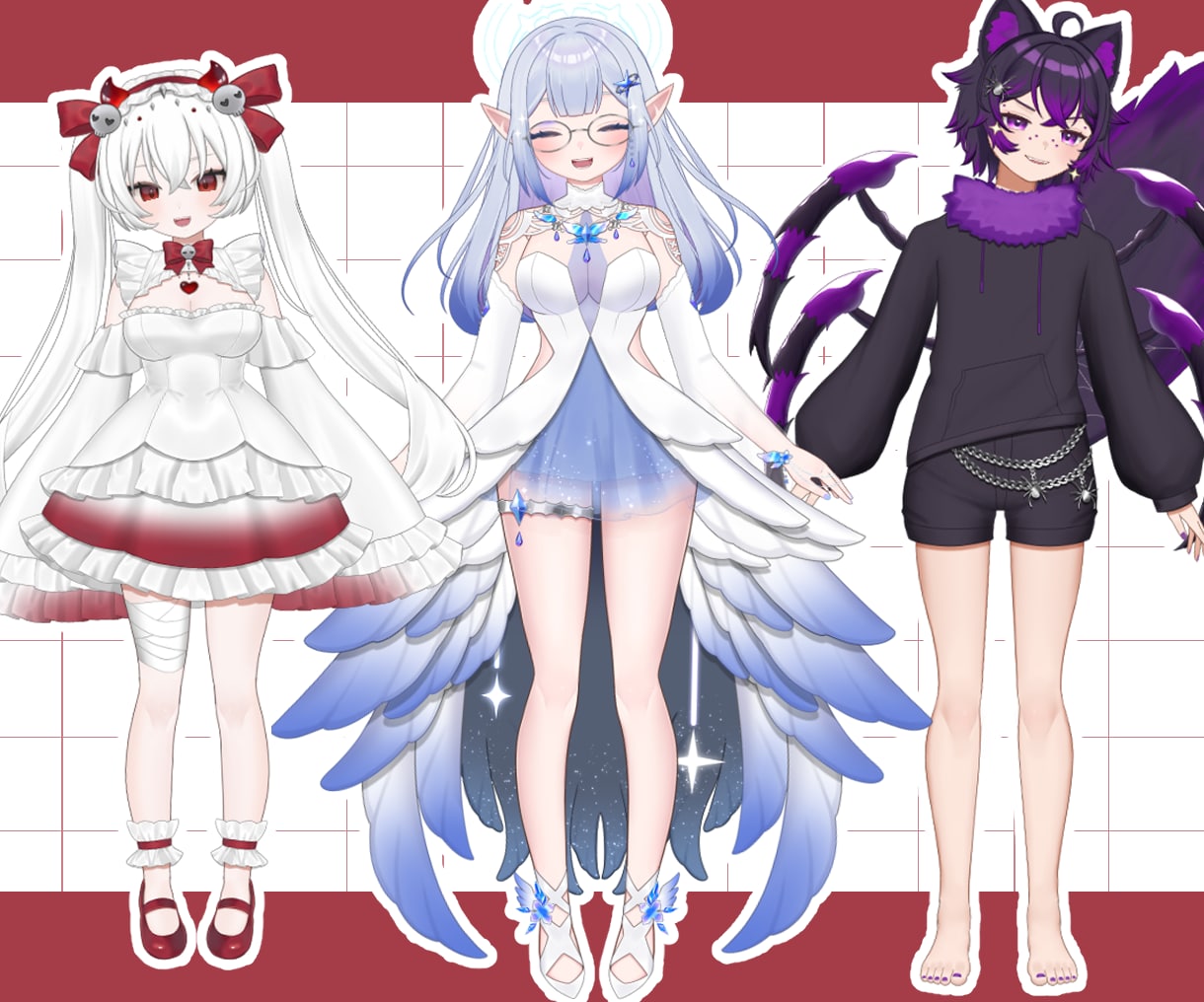 可愛いVtuberキャラクターを制作します 1年後もアップデート対応｜成長するVtuberモデル制作 イメージ2