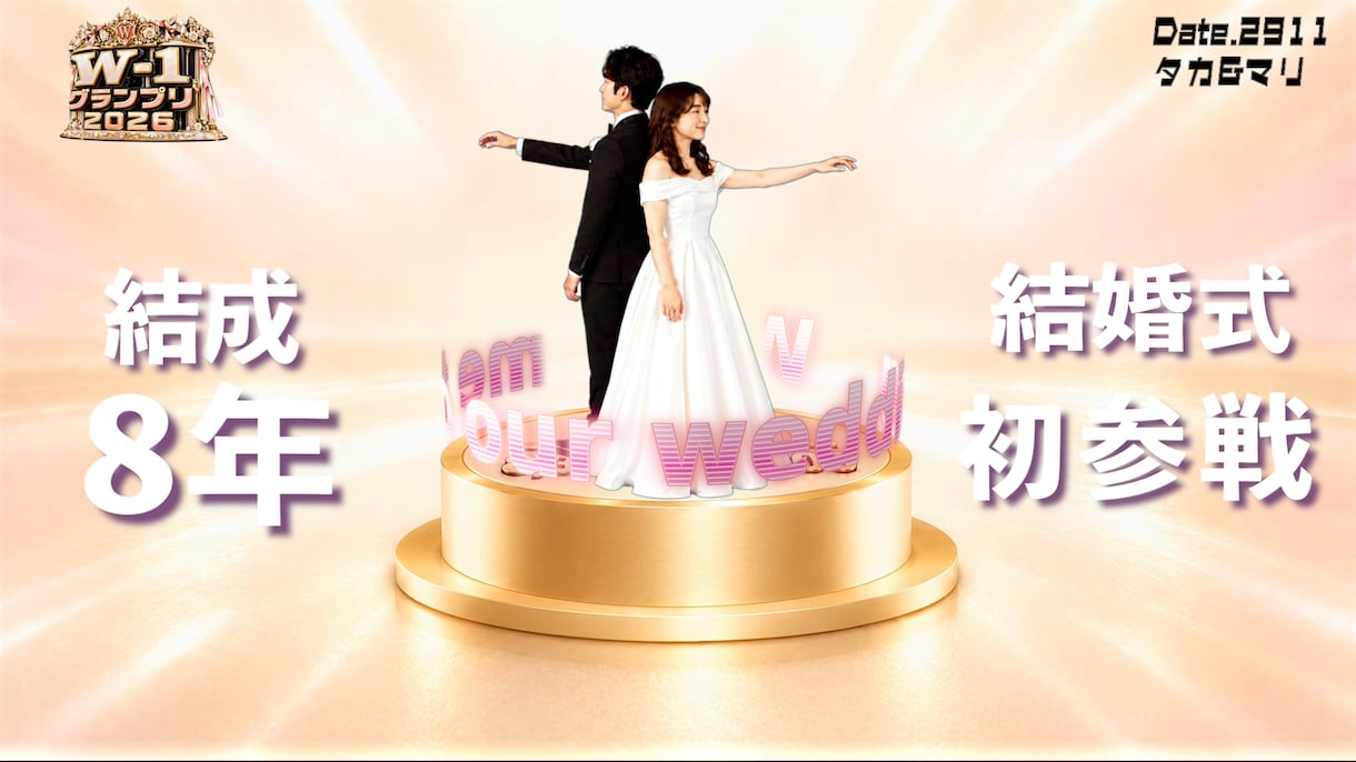 お笑い賞レース風の結婚式動画を制作します 笑いと迫力で披露宴の入場を盛り上げます イメージ3