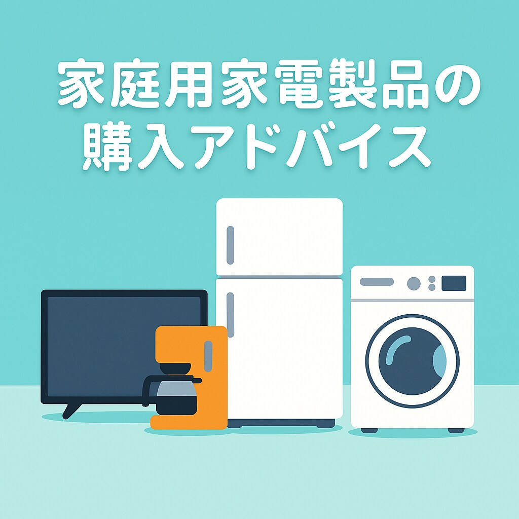 家庭用家電製品の購入についてアドバイスします カタログスペックよりも深い部分を掘り下げます イメージ1